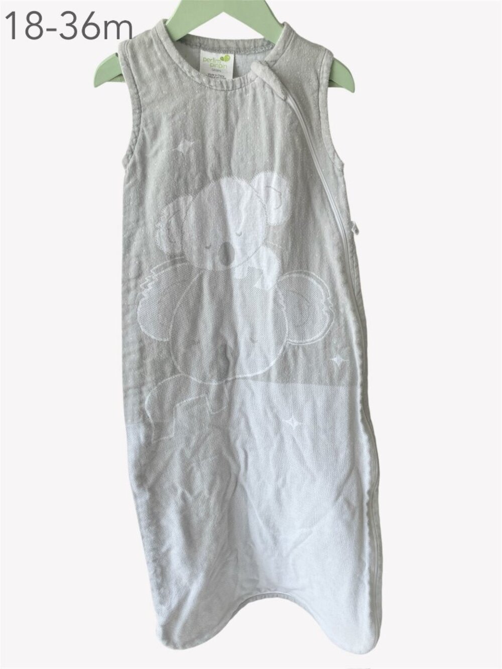 💙2/$25 Perlim PinPin 18-36m Toddler 0.15 TOG Summer Sleep Sack Neutral Grey